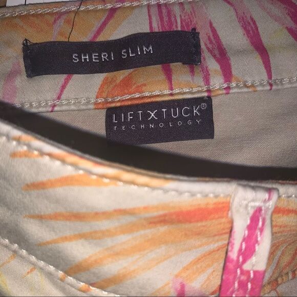 NYDJ Sheri Slim Ankle Jeans Beach Garden Clementine - Picture 5 of 7